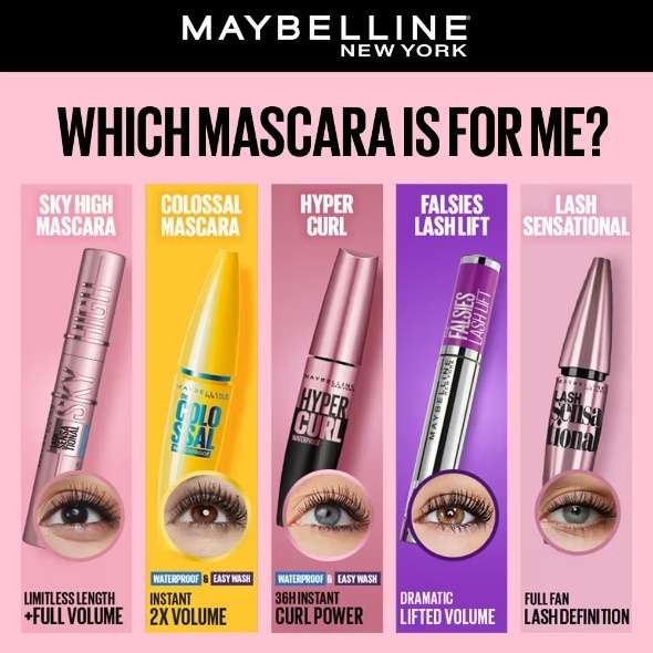 Maybelline New York Hypercurl Waterproof Mascara, Smudge & Highly Pigmented