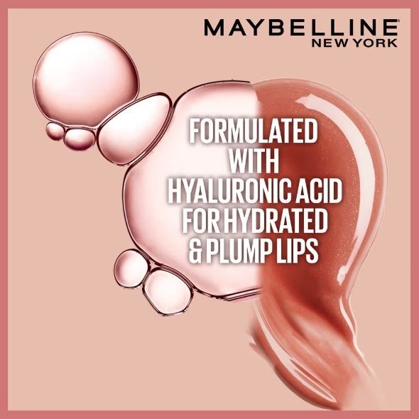Maybelline New York Lifter Gloss - Rust, Tinted Lip Gloss With Hyaluronic Acid & Long-lasting