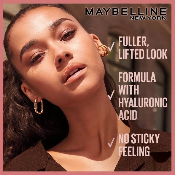 Maybelline New York Lifter Gloss - Rust, Tinted Lip Gloss With Hyaluronic Acid & Long-lasting
