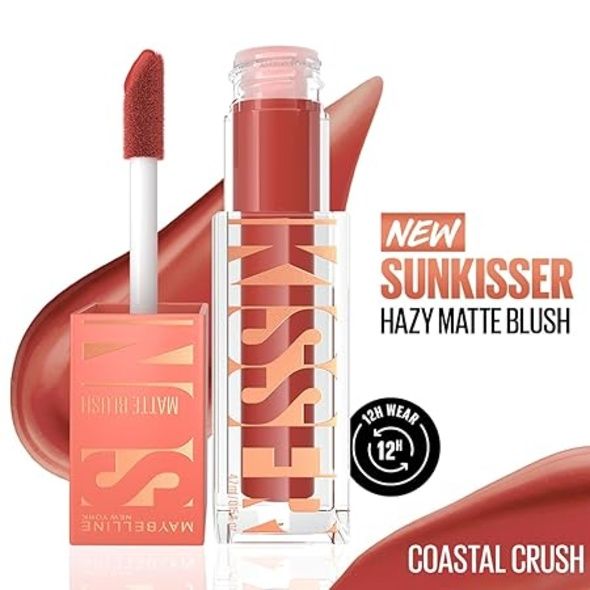 Maybelline Sunkisser Hazy Matte Blush, 12HR Sunkissed Cheeks, Transfer & Sweat-proof