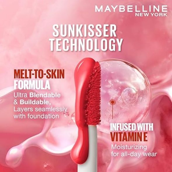 Maybelline Sunkisser Hazy Matte Blush, 12HR Sunkissed Cheeks, Transfer & Sweat-proof