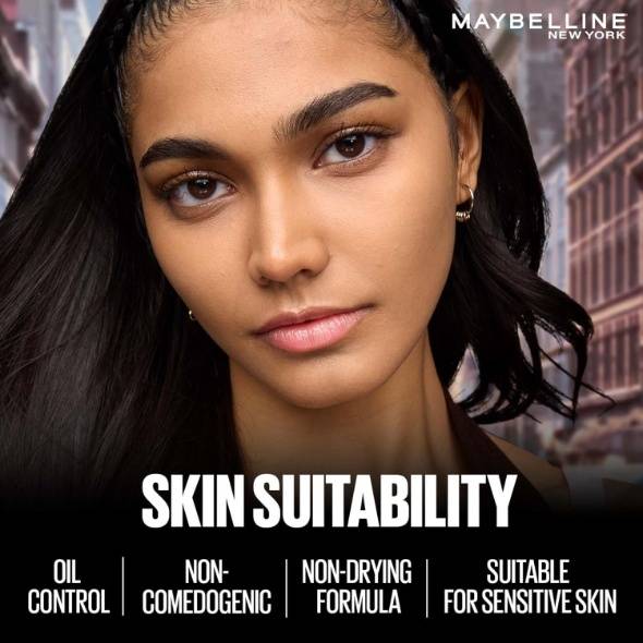 Maybelline New York Super Stay Flex Powder Foundation Compact, 120, Full Coverage, 30H Full Coverage, Perfect for Oily Skin, Waterproof & Sweatproof, 9g