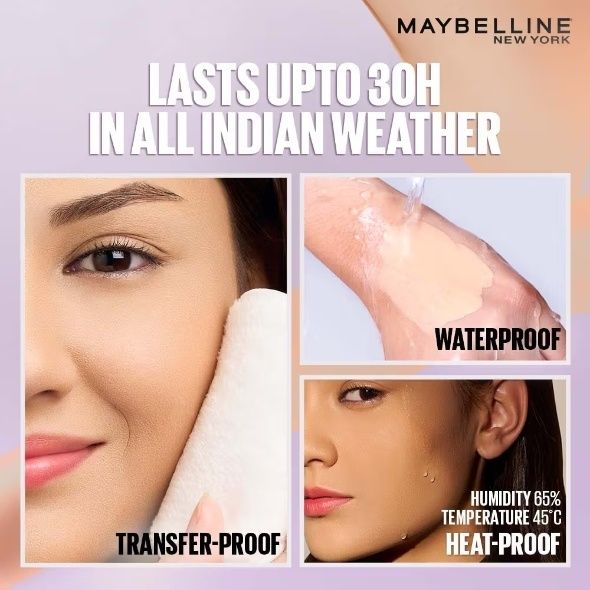 Maybelline New York Super Stay Lumi-Matte Foundation-30Hr Wear-Lightweight-Normal-Dry Skin - 220