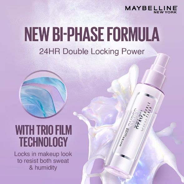 Maybelline New York Superstay Double Fixer, Double Fixing Polymers For 2X Longwear + 24H Hydration