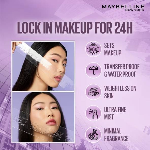Maybelline New York Superstay Double Fixer, Double Fixing Polymers For 2X Longwear + 24H Hydration