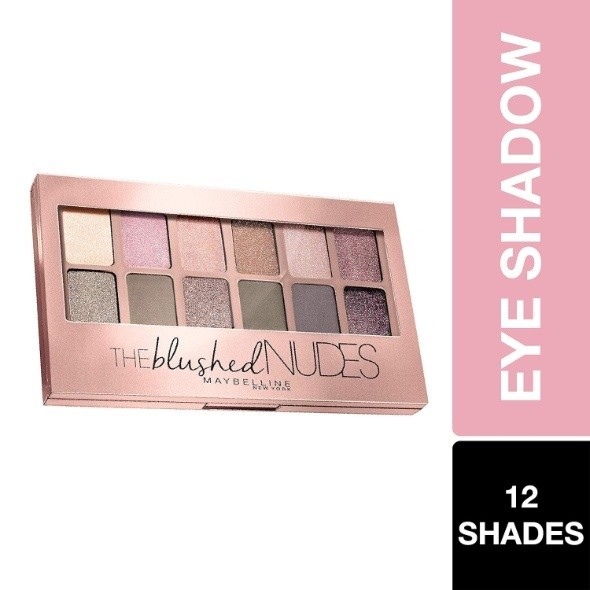 Maybelline New York The Blushed Nudes Eyeshadow Palette, 12 Highly Blendable Shades - Blush