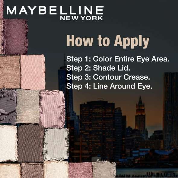 Maybelline New York The Blushed Nudes Eyeshadow Palette, 12 Highly Blendable Shades - Blush