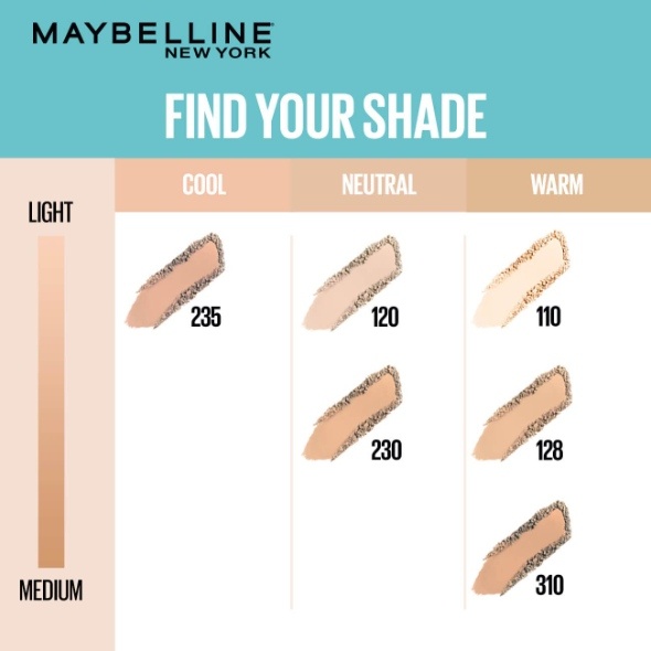 Maybelline New York Ultimate Powder Foundation, Full Matte Coverage, SPF44, 24H Oil Control, Fit Me