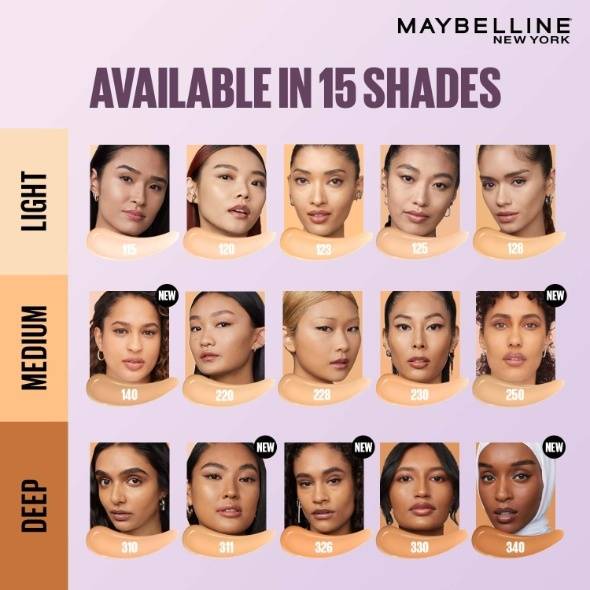 Maybelline New York Super Stay Lumi Matte Liquid Foundation, 30 HR Long Lasting