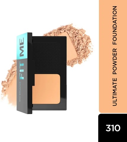 Maybelline New York Ultimate Powder Foundation, Full Matte Coverage, SPF44, 24H Oil Control, Fit Me
