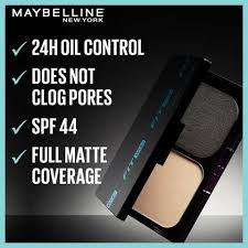 Maybelline New York Ultimate Powder Foundation, Full Matte Coverage, SPF44, 24H Oil Control, Fit Me