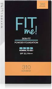 Maybelline New York Ultimate Powder Foundation, Full Matte Coverage, SPF44, 24H Oil Control, Fit Me