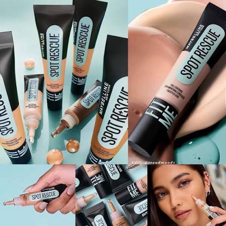 Maybelline New York Fit Me Spot Rescue Full Coverage Concealer, 24H Wear, Fades Spots, Minimizes Pimples, Clinically Tested, Non Comedogenic-15, 15ml