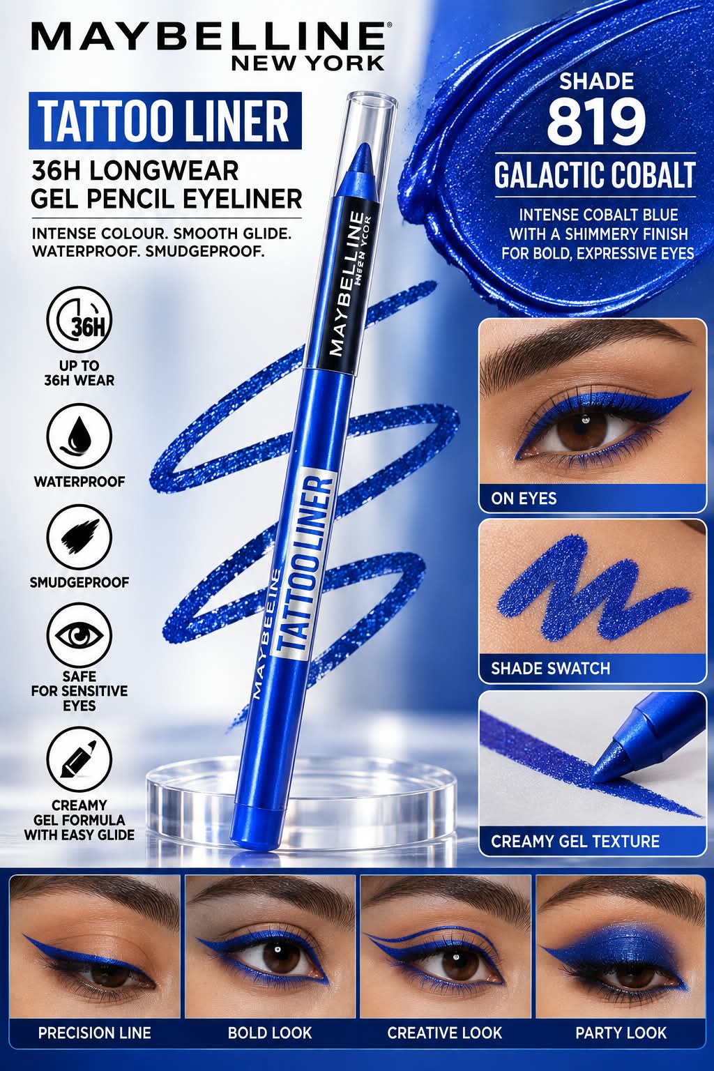 Maybelline New York Waterproof Tattoo Eyeliner Gel Pencil