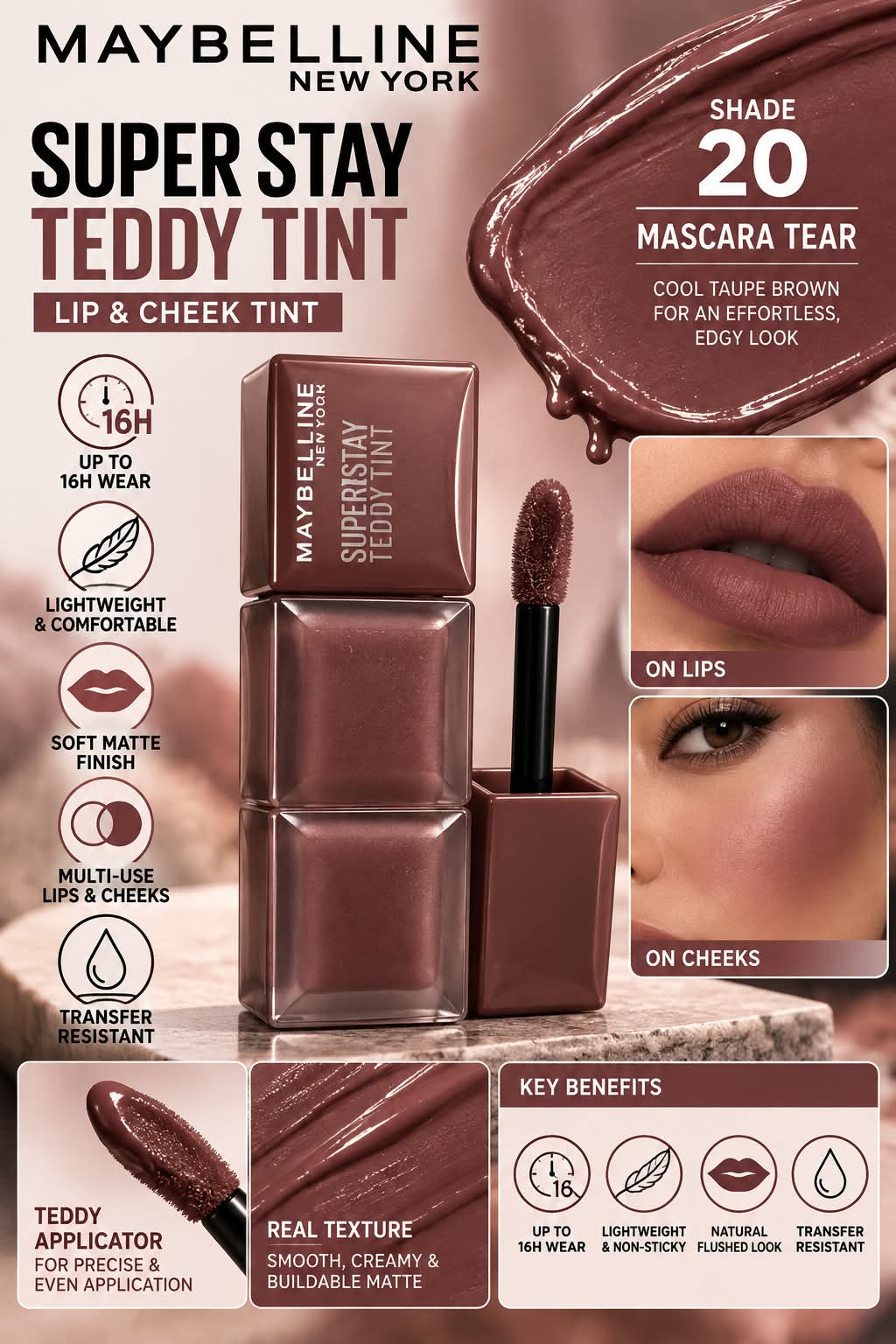 Maybelline New York Superstay Teddy Tint Lip & Cheek Color