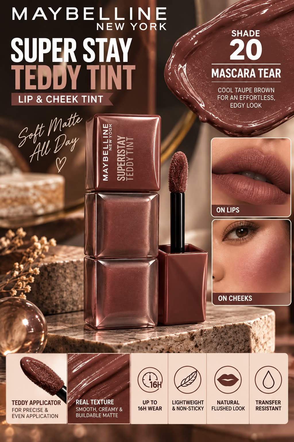 Maybelline New York Superstay Teddy Tint Lip & Cheek Color