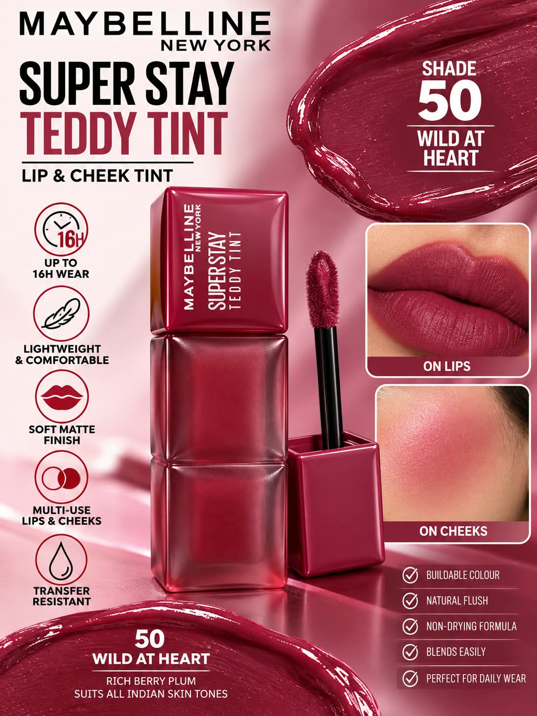 Maybelline New York Superstay Teddy Tint Lip & Cheek Color