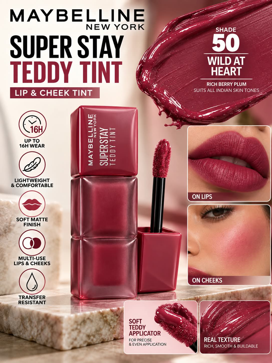 Maybelline New York Superstay Teddy Tint Lip & Cheek Color