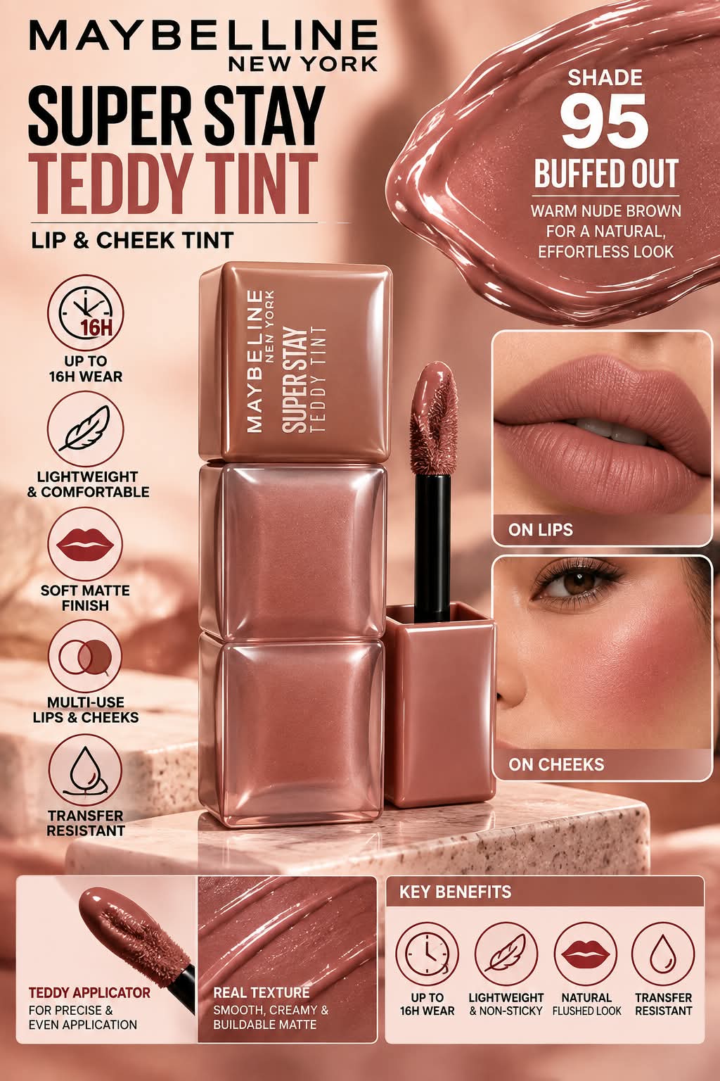 Maybelline New York Superstay Teddy Tint Lip & Cheek Color