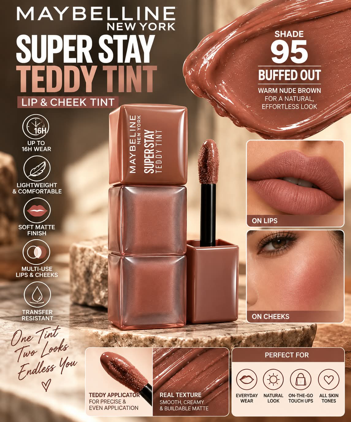 Maybelline New York Superstay Teddy Tint Lip & Cheek Color