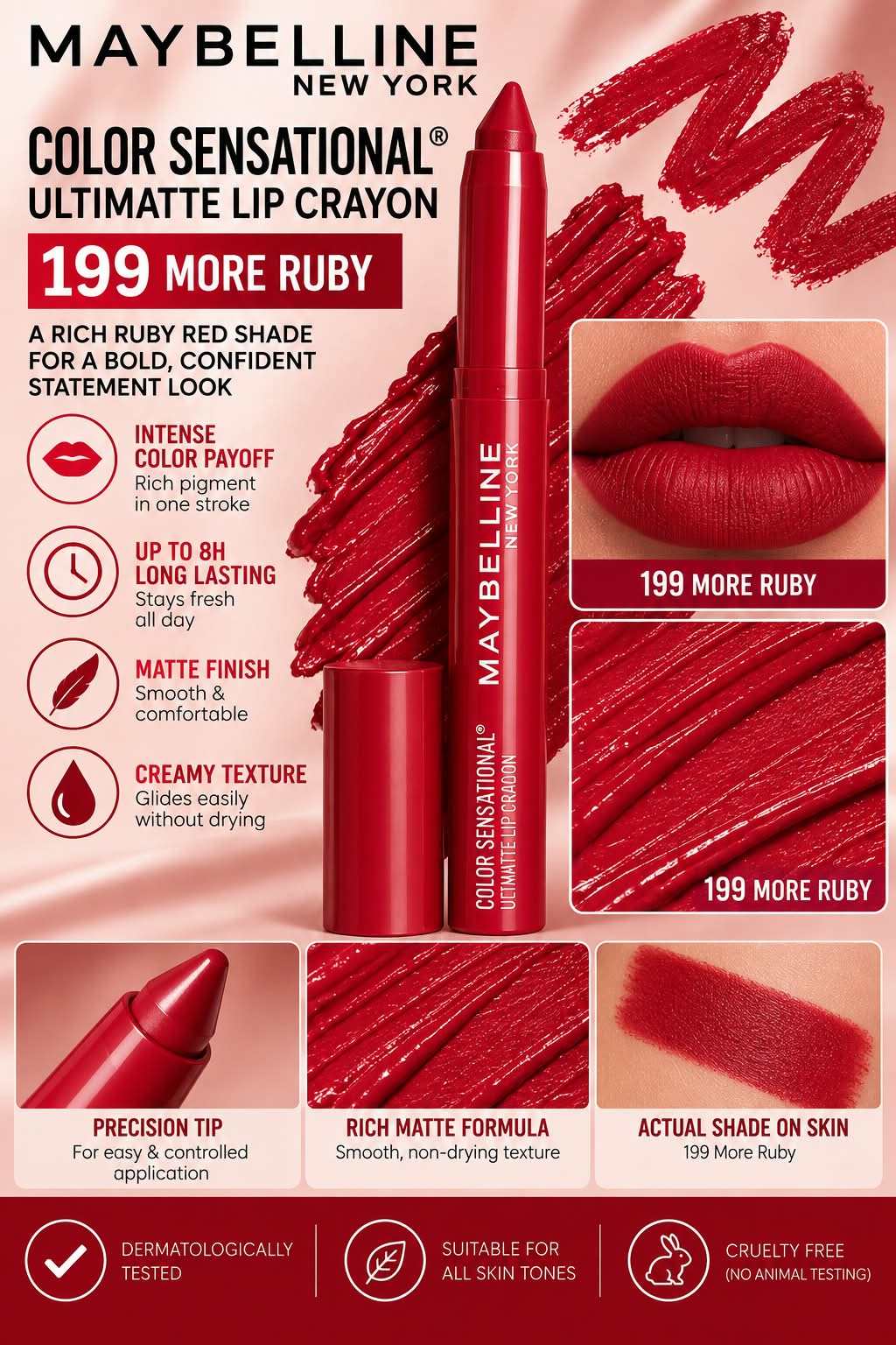 Maybelline New York Color Sensational Ultimattes Lipstick, Matte Finish