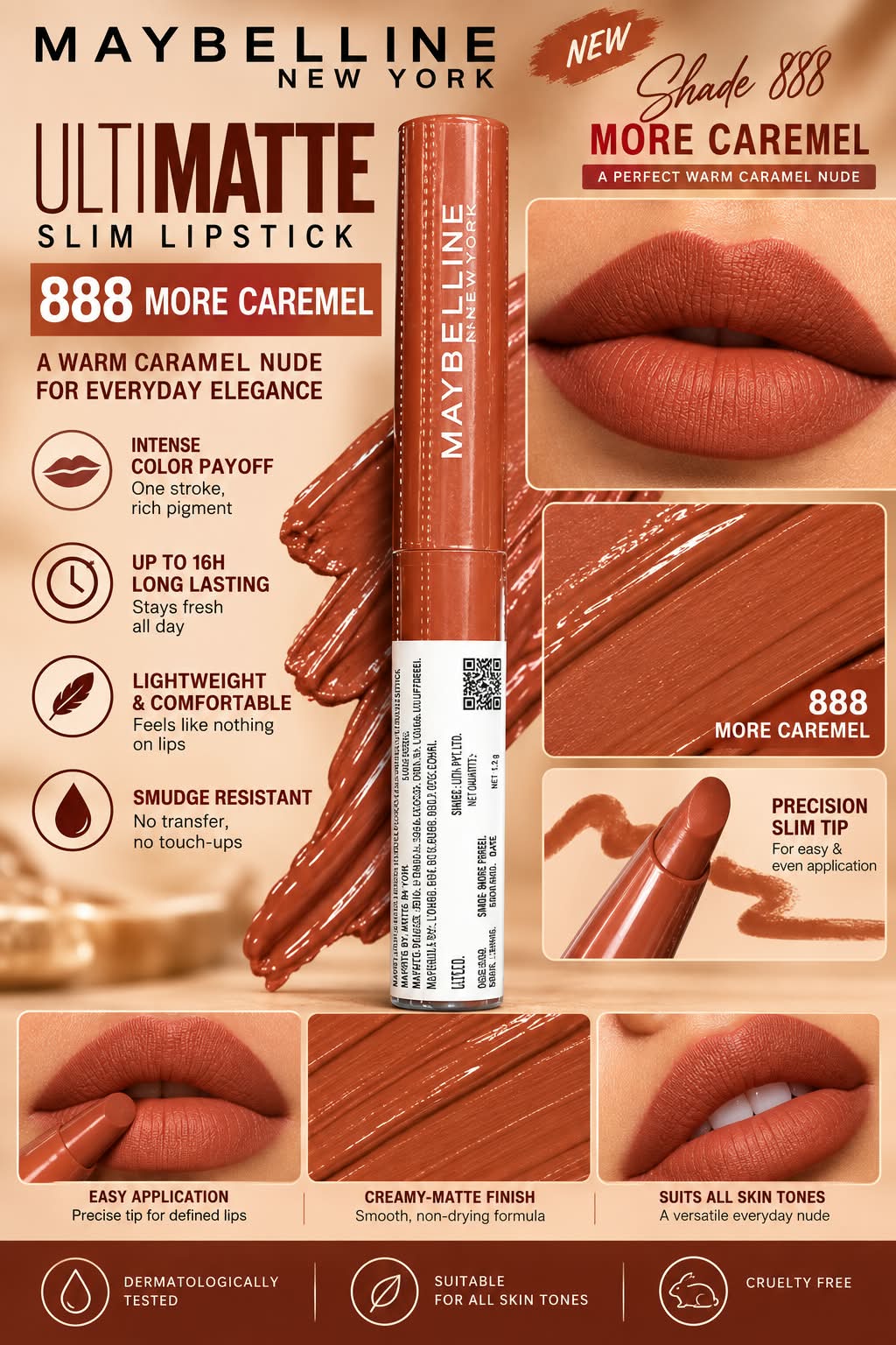 Maybelline New York Color Sensational Ultimattes Lipstick, Matte Finish