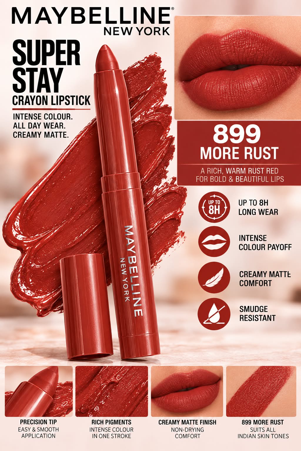 Maybelline New York Color Sensational Ultimattes Lipstick, Matte Finish