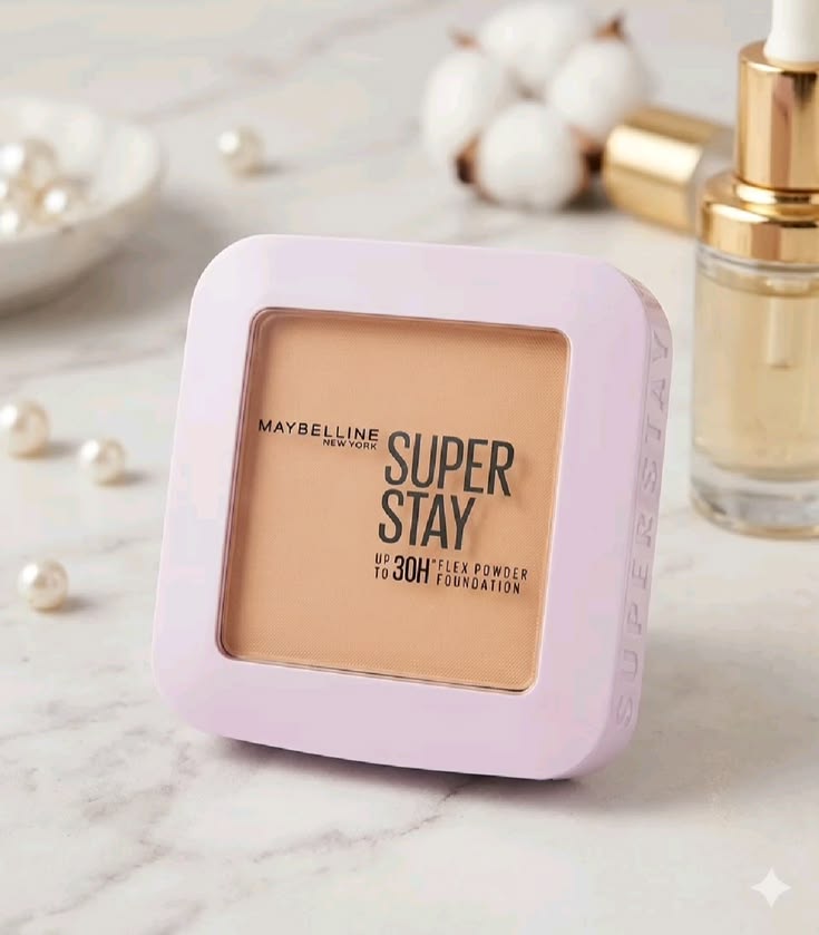 Maybelline New York Super Stay Flex Powder Foundation Compact, 120, Full Coverage, 30H Full Coverage, Perfect for Oily Skin, Waterproof & Sweatproof, 9g