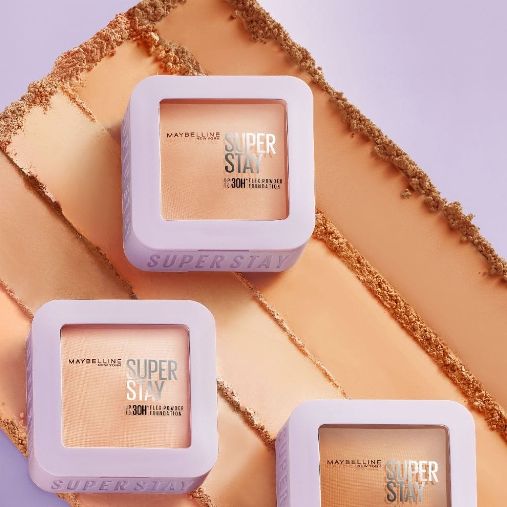 Maybelline New York Super Stay Flex Powder Foundation Compact, 120, Full Coverage, 30H Full Coverage, Perfect for Oily Skin, Waterproof & Sweatproof, 9g