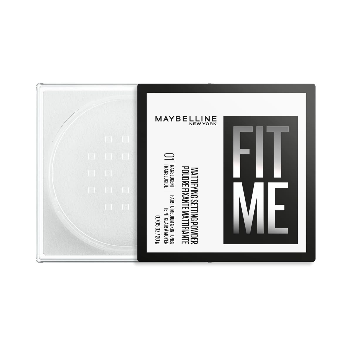 Maybelline New York Fit Me Loose Finishing Powder, Silky and Lightweight, Natural-looking beautiful skin, Quick blendable skin-friendly flawless makeup Loose Powder - Medium|20 grams