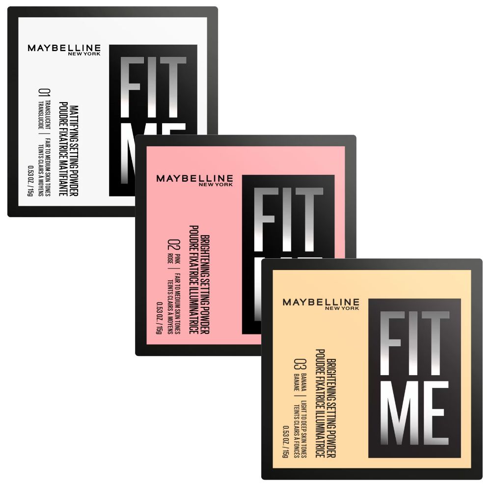 Maybelline New York Fit Me Loose Finishing Powder, Silky and Lightweight, Natural-looking beautiful skin, Quick blendable skin-friendly flawless makeup Loose Powder - Medium|20 grams