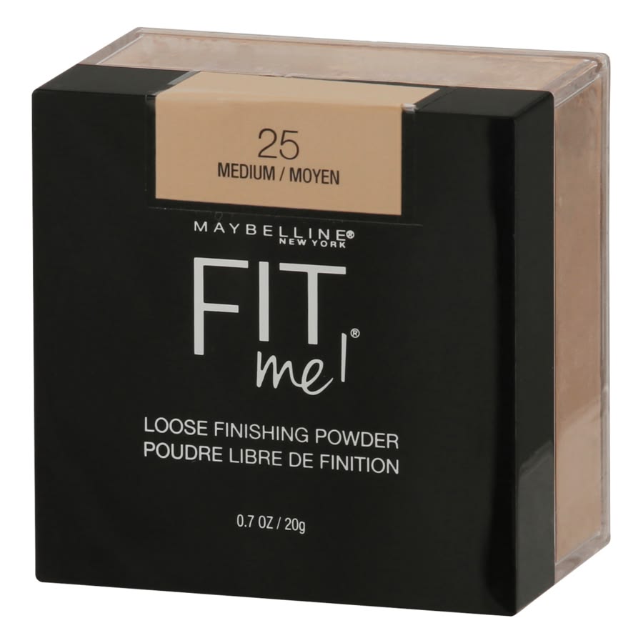 Maybelline New York Fit Me Loose Finishing Powder, Silky and Lightweight, Natural-looking beautiful skin, Quick blendable skin-friendly flawless makeup Loose Powder - Medium|20 grams