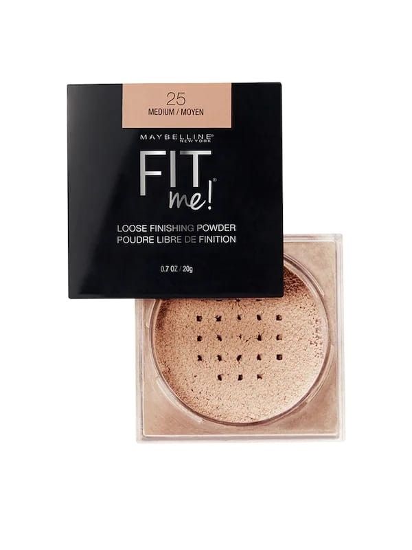 Maybelline New York Fit Me Loose Finishing Powder, Silky and Lightweight, Natural-looking beautiful skin, Quick blendable skin-friendly flawless makeup Loose Powder - Medium|20 grams