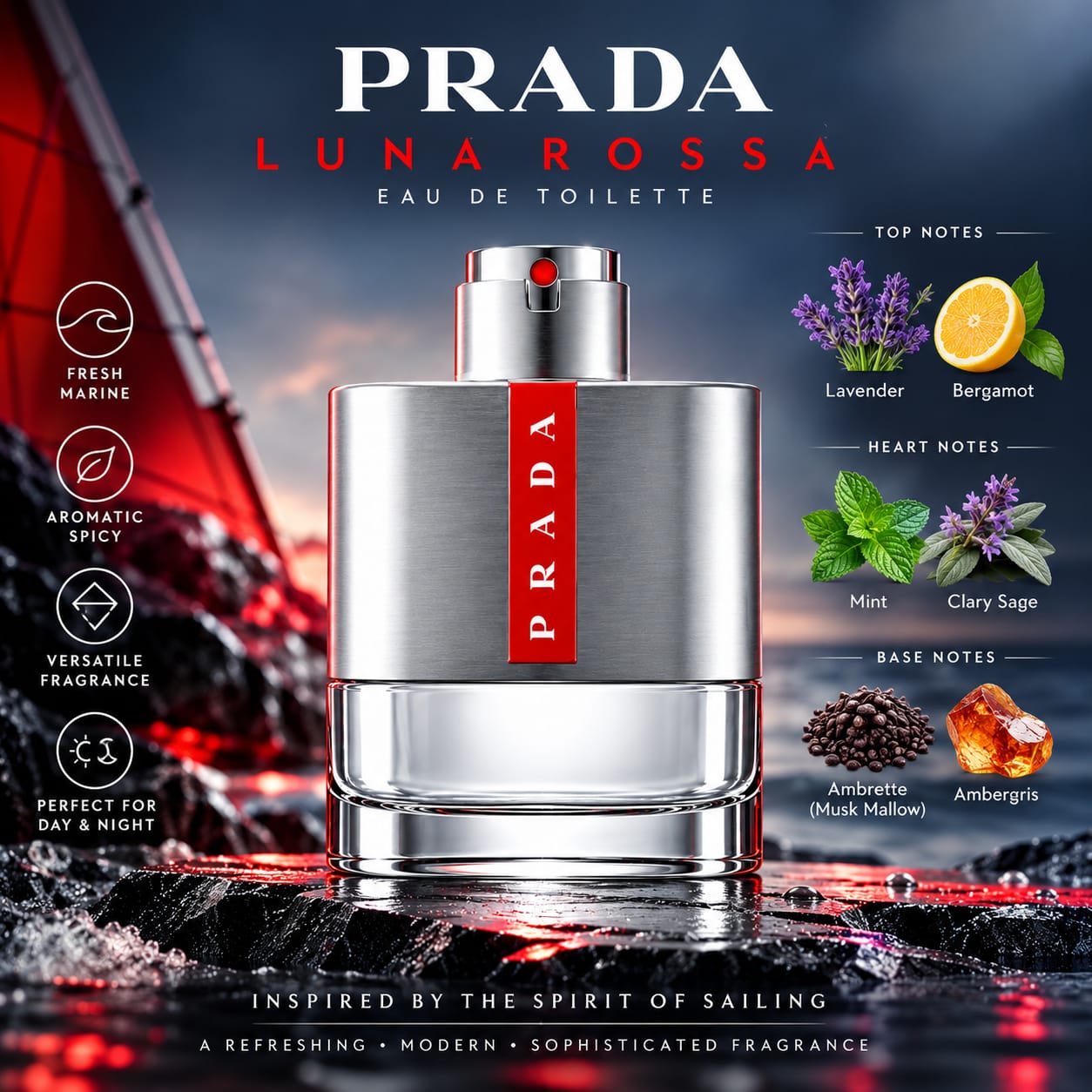Prada Luna Rossa Perfume For Men EDT 100ml