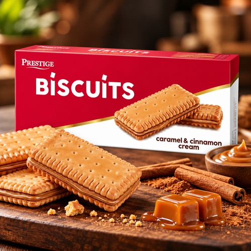 Prestige Biscuits Caramel & Cinnamon Cream 126g