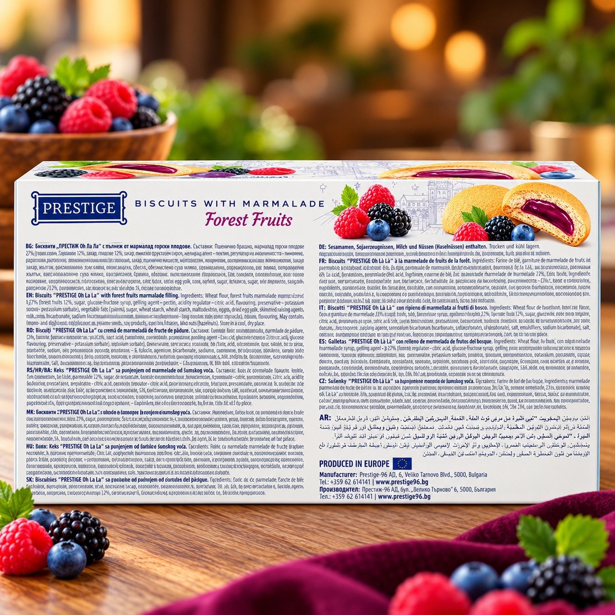 Prestige Biscuits With Marmalade Forest Fruits 134g