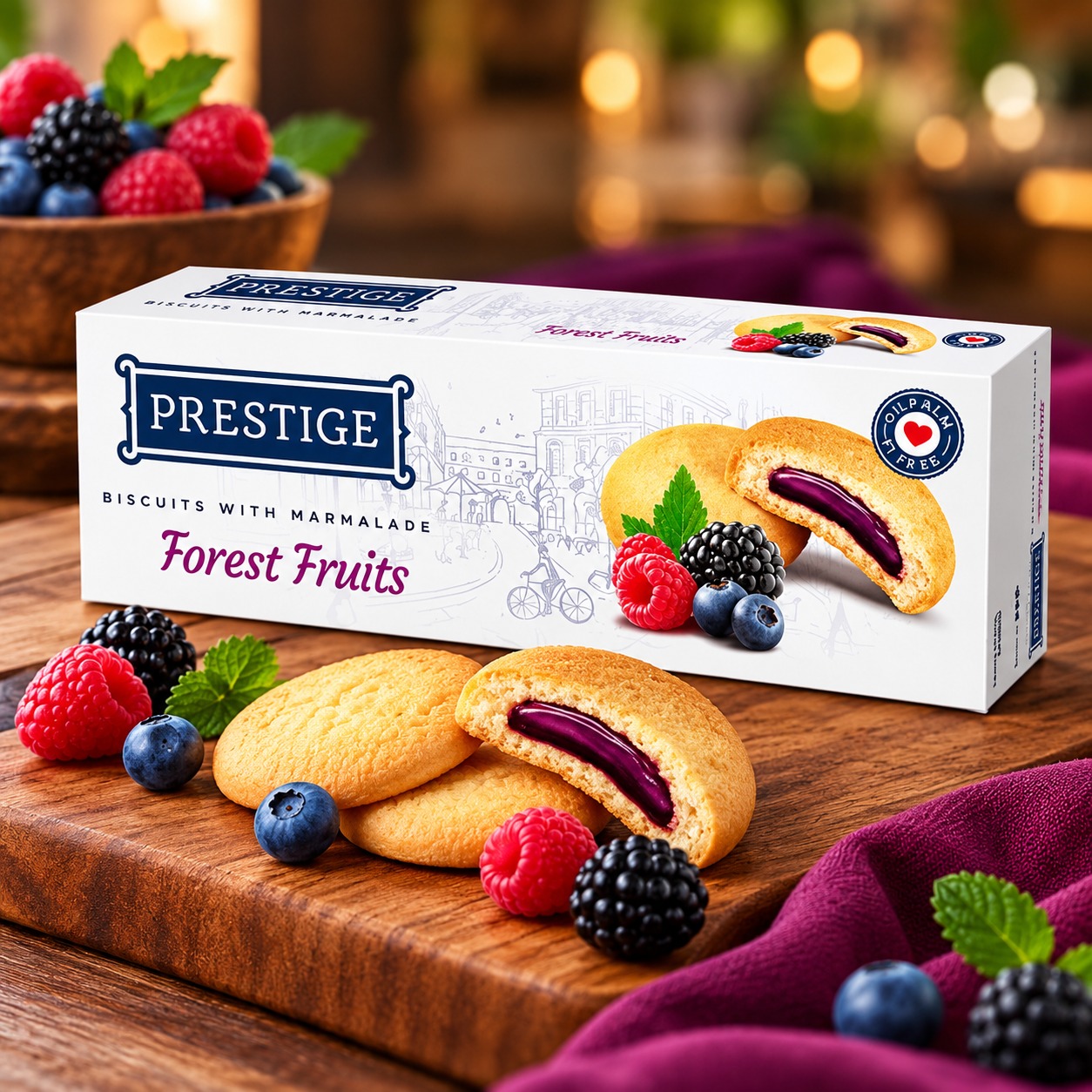 Prestige Biscuits With Marmalade Forest Fruits 134g