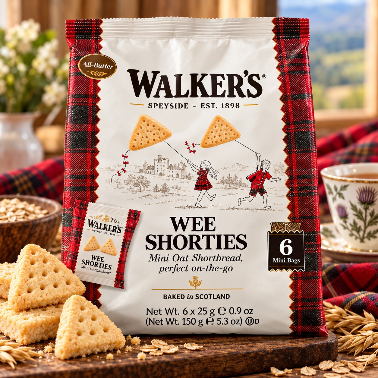 Walker’s Wee Shorties Mini Oat Shortbread 150gm