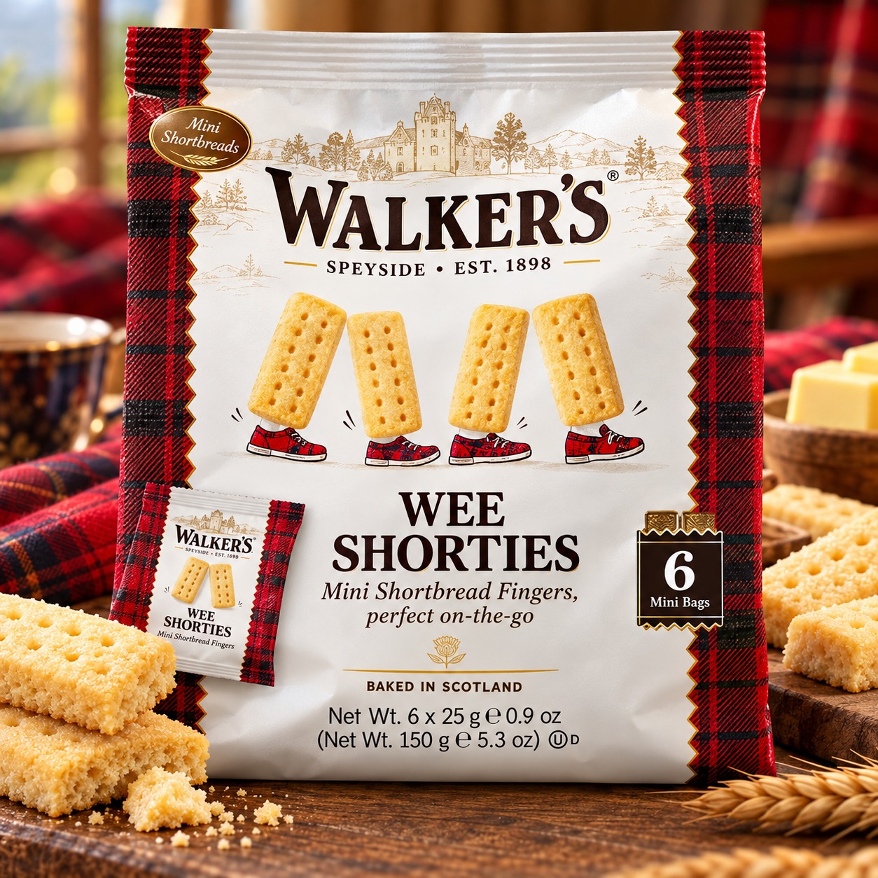 Walker's Wee Shorties Mini Shortbread Fingers 150gm