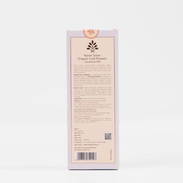 Baby Forest Narial Tailam Organic Cold Pressed Coconut Oil
