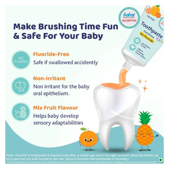 Chicco Toothpaste for Kids, Best for Baby (6m-6y)