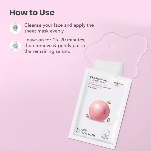O3+ Facialist Brightening Face Sheet Mask With Glycolic (30g)