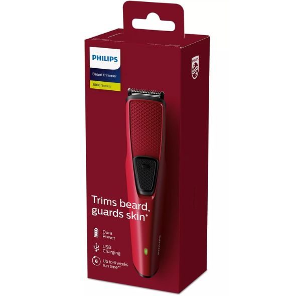 Philips Battery Powered Skin Protect Beard Trimmer for Men  | BT1230/18 Beard Trimmer | Trimmer 30 min  Runtime 2 Length Settings