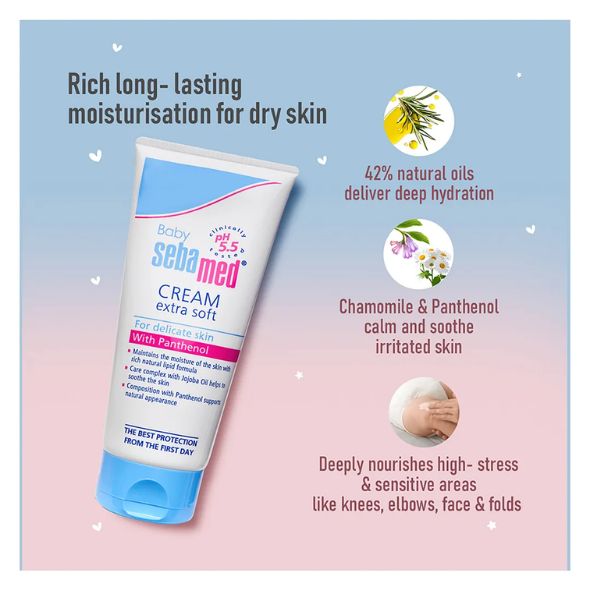 Sebamed Baby Cream Extra Soft | pH 5.5 | Ideal for Dry Skin