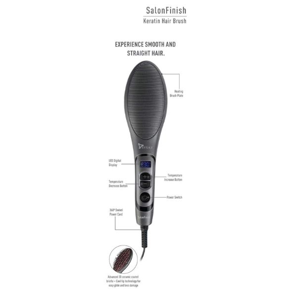 Syska SalonFinish Keratin HBS100i Hair Straightener Brush