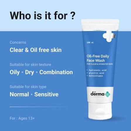 THE DERMA CO. OIL-FREE DAILY FACE WASH