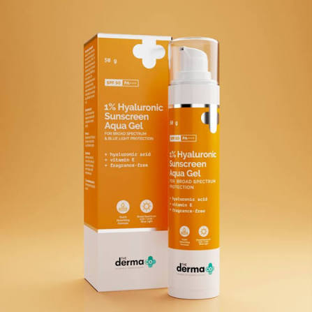 THE DERMA CO. 1%HYALURONIC ACID SUNSCREEN AQUA GEL 50SPF 50GM