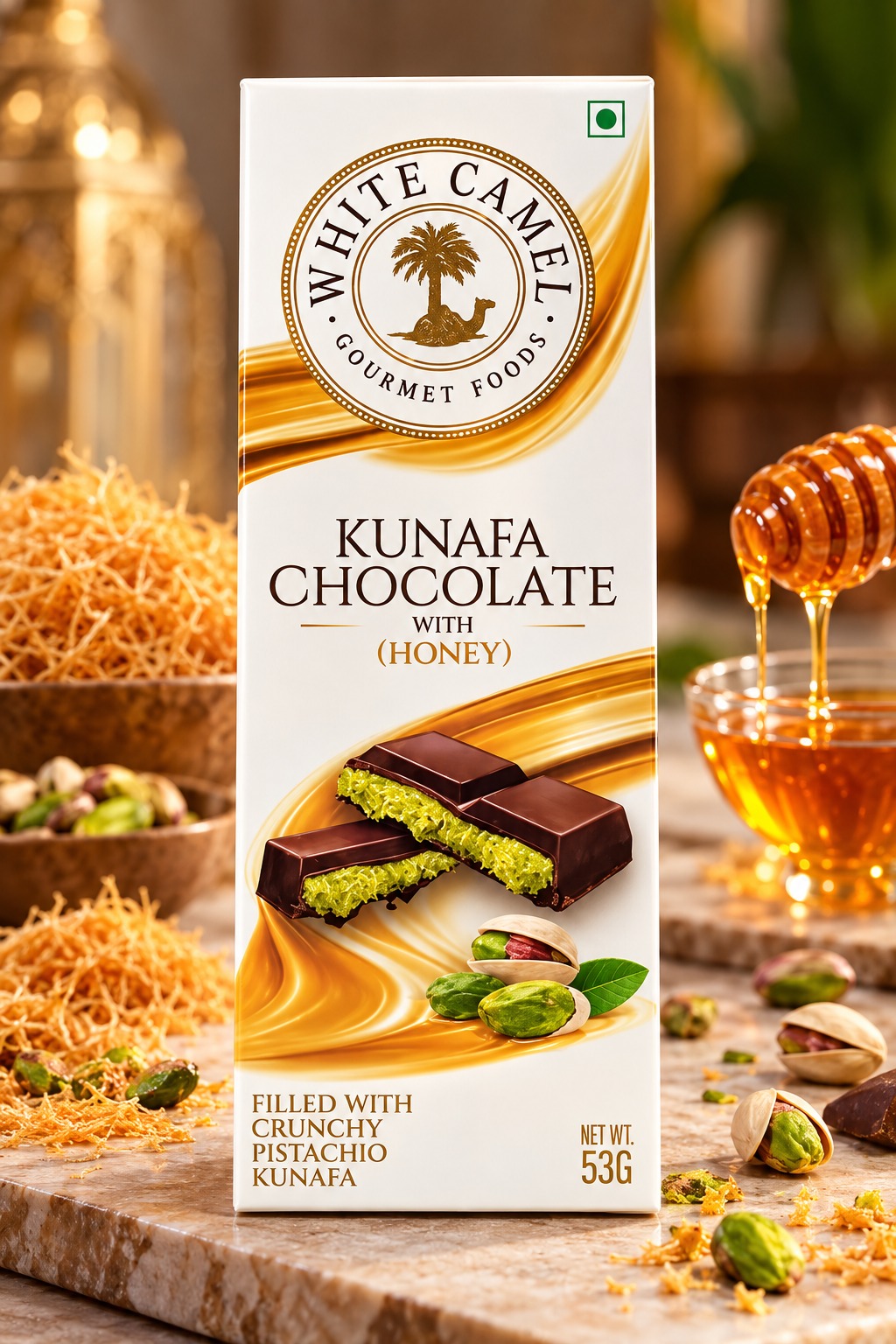 White Camel Kunafa Chocolate With Honey 53gm