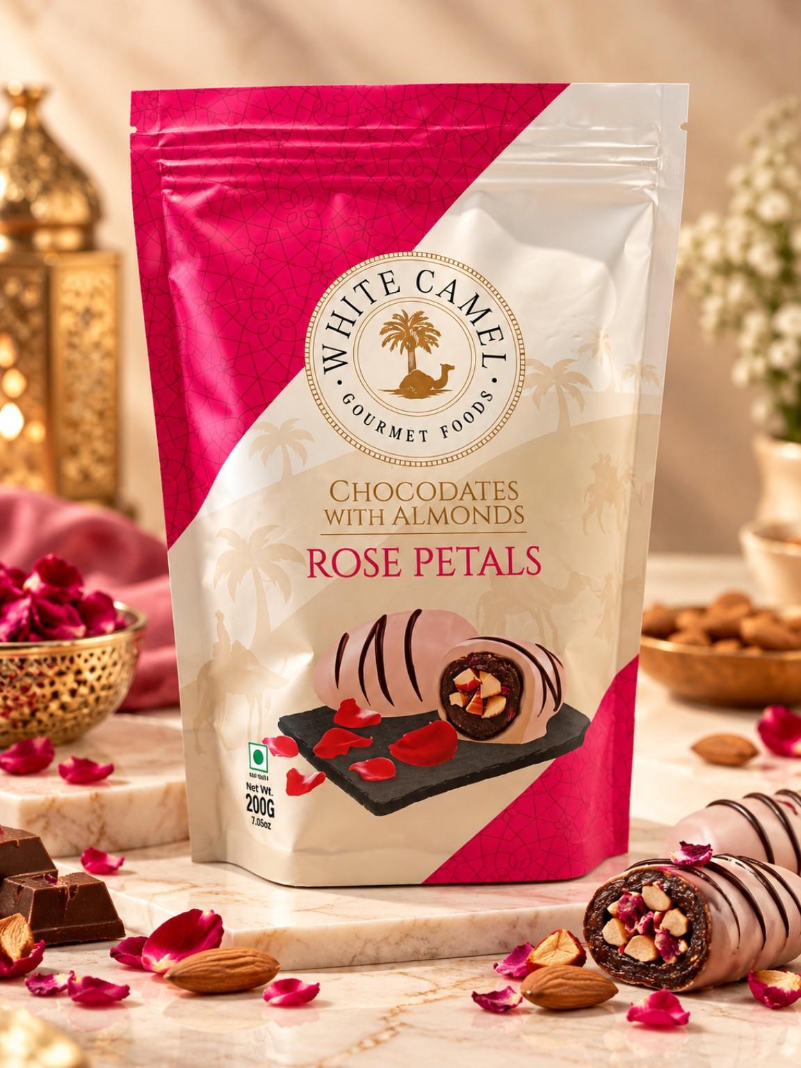 White Camel Chocodates With Rose Petals 200gm
