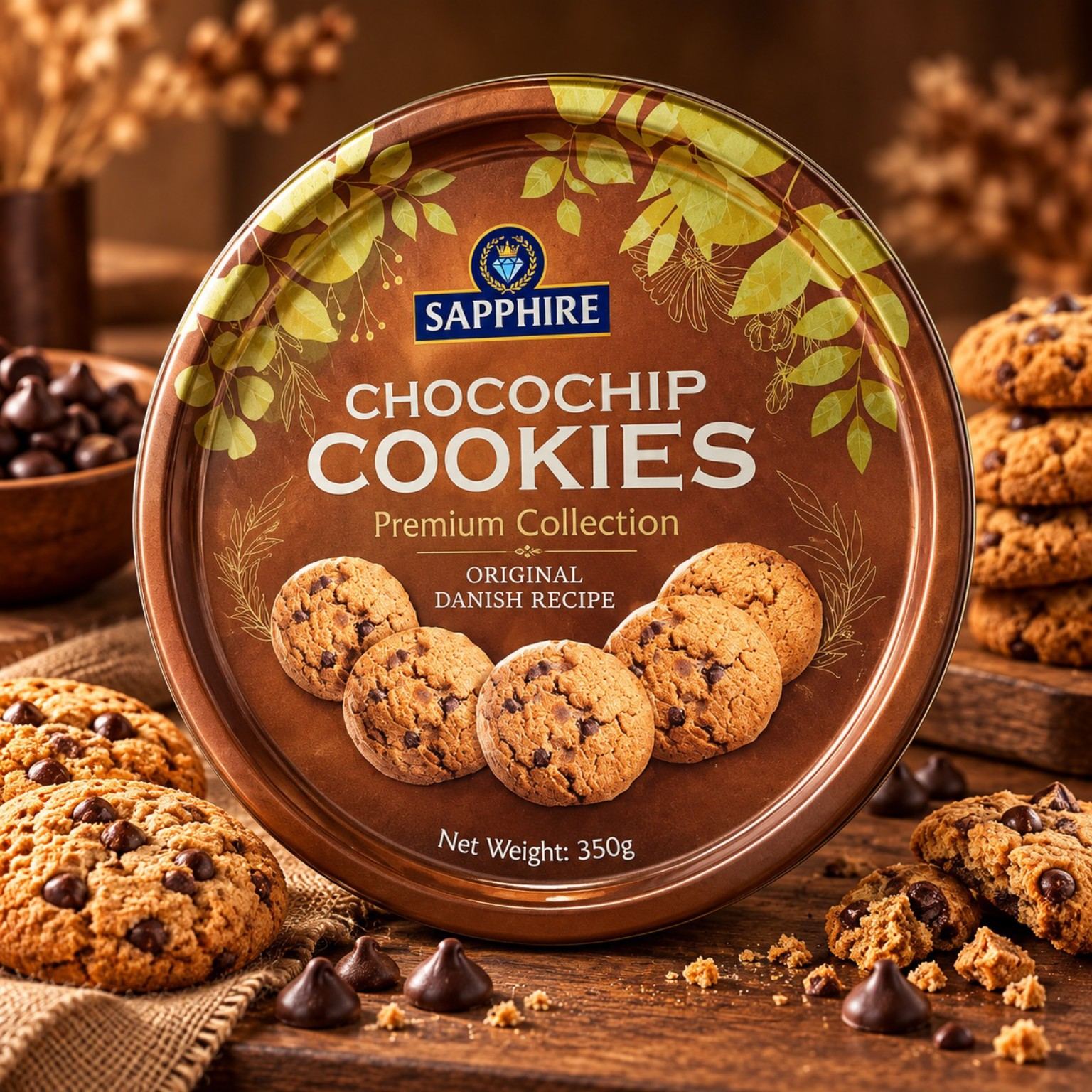 Sapphire Chocochip Cookies Premium Collection Original Danish Recipe 450gm